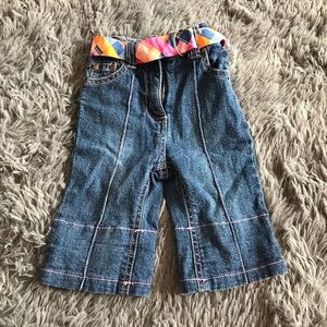 5/$25 BUM EQUIPMENT jeans and colourful belt